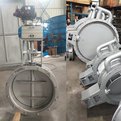 বায়ুসংক্রান্ত actuator চালিত ডিমপার উচ্চ তাপমাত্রা প্রজাপতি ডিমপার মোটরযুক্ত প্রজাপতি ডিমপার