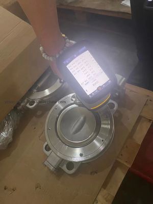 নিউম্যাটিক বাটারফ্লাই ভালভ ফ্ল্যাঞ্জ টাইপ মেটাল সিট উচ্চ চাপ