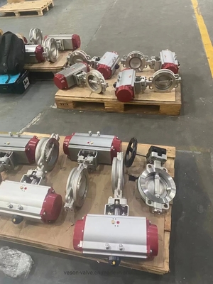 নিউম্যাটিক লগ বাটারফ্লাই ভালভ ইপিডিএম সিল মিড-প্রেস