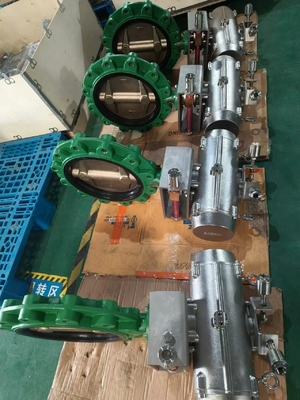 নিউম্যাটিক লাগ বাটারফ্লাই ভালভ অ্যালুমিনিয়াম ব্রোঞ্জ ইPDM সিল ২-২৪ ইঞ্চি