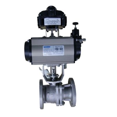 Pneumatic Flanged Ball Valve 2'' 3'' DN50 DN80 with ANSI-150lb 316 Stainless Steel Construction