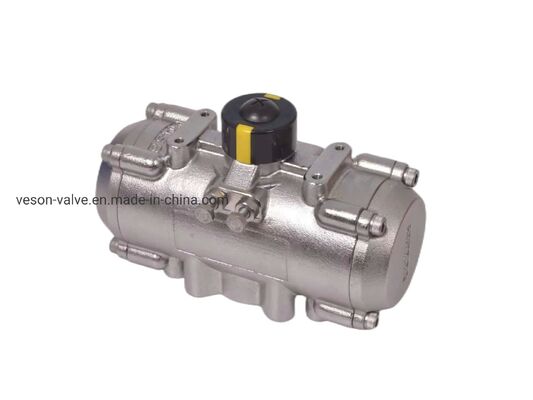 3878NM আউটপুট টর্ক VDI/VDE3845 স্ট্যান্ডার্ড এবং 40-100psig এয়ার সাপ্লাই সহ নিউম্যাটিক র্যাক এবং পিনিয়ন অ্যাকুয়েটর