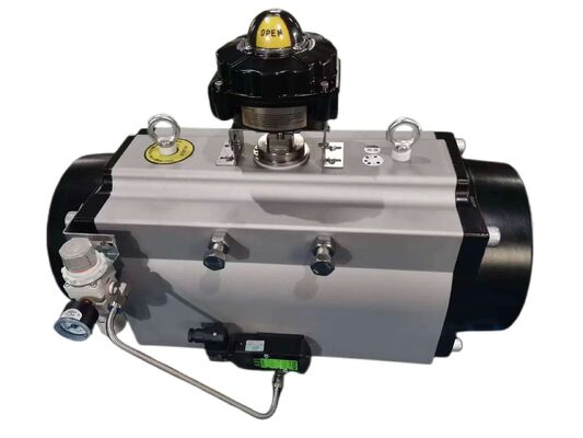 ৩১৬ স্টেইনলেস স্টীল ফুল পোর্ট ফ্লোটিং বল ভ্যালভ, নিউম্যাটিক অ্যাকচুয়েটর এবং ফ্ল্যাঞ্জযুক্ত সংযোগ সহ