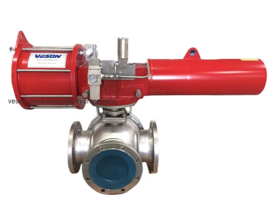 ISO5211 শীর্ষ ফ্ল্যাঞ্জ সহ নিউম্যাটিক বাটারফ্লাই ভালভ ২-২৪ ইঞ্চি এবং PN1.0-32.0MPa নামমাত্র চাপ