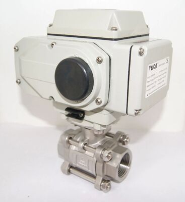 ৩ পিসি স্ক্রুড এন্ড, পিএন১.০-৩২.০ এমপিএ চাপ রেটিং এবং আইএসও ৫২১১ স্ট্যান্ডার্ড সম্মতি সহ বৈদ্যুতিক চালিত বল ভালভ