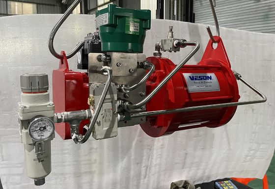 পাইপলাইন ভালভের বায়ুসংক্রান্ত actuator ধাতব বসানো বল ভালভ স্প্রিং রিটার্ন বায়ুসংক্রান্ত actuator VSF সিরিজ