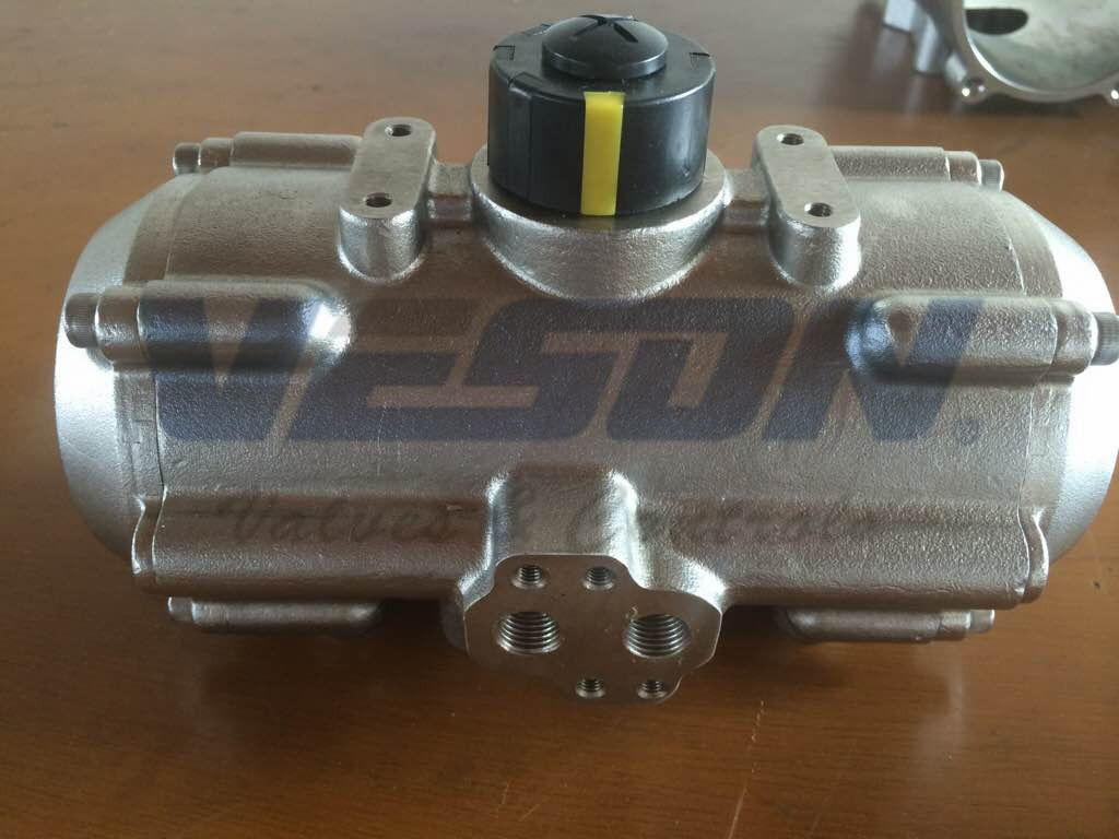 স্টেইনলেস স্টীল বায়ুসংক্রান্ত actuator জন্য জারা-প্রতিরোধী পরিবেশ জারা-প্রতিরোধী র্যাক এবং পিনিয়ন এসএস actuator