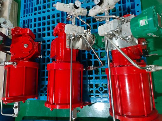 পাইপলাইন ভালভের বায়ুসংক্রান্ত actuator ধাতব বসানো বল ভালভ স্প্রিং রিটার্ন বায়ুসংক্রান্ত actuator VSF সিরিজ